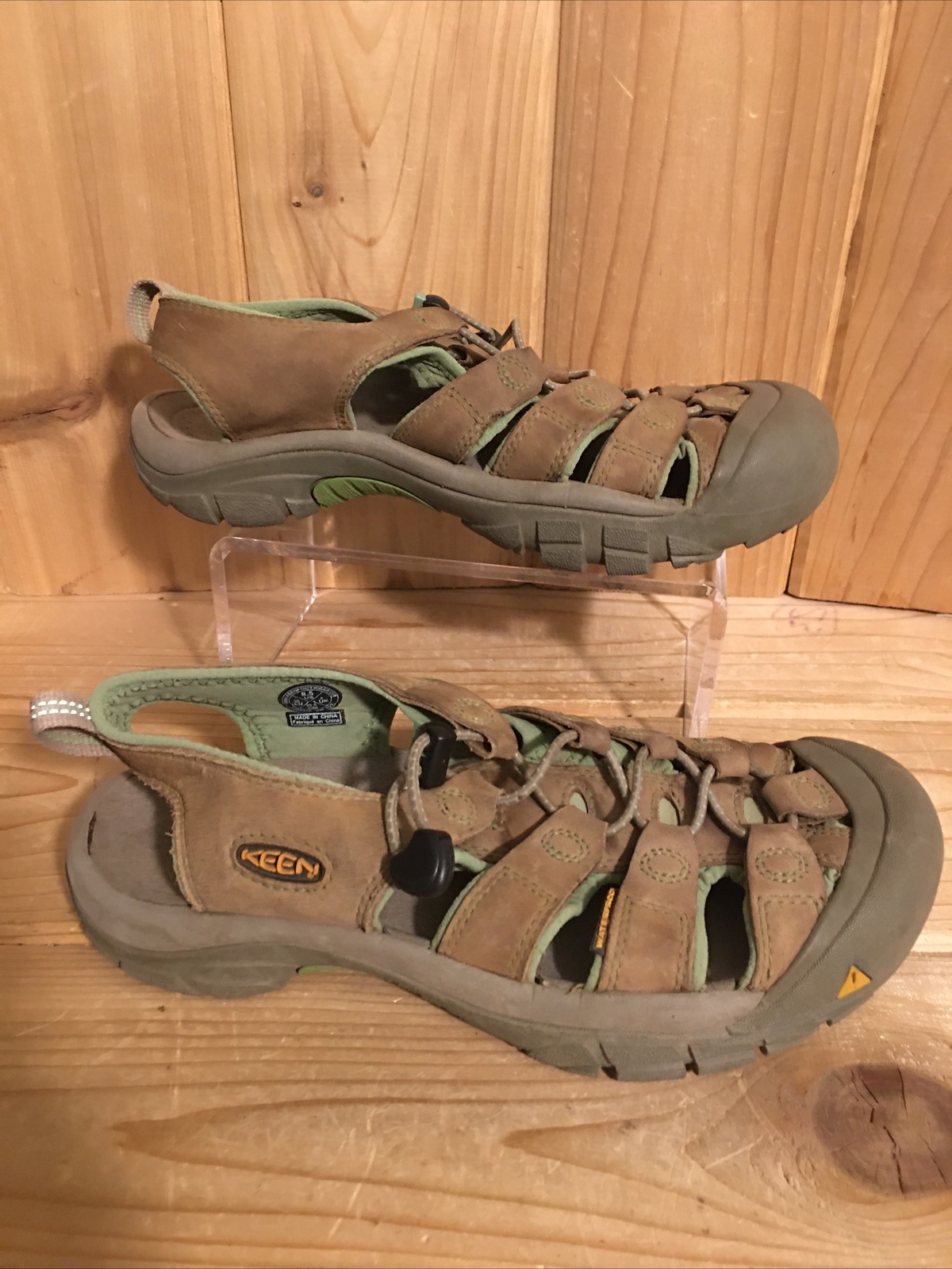 Scarpe donna Keen impermeabili marrone verde passeggio escursionismo outdoor misura 8 5