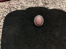 Rose quartz sterling silver ring