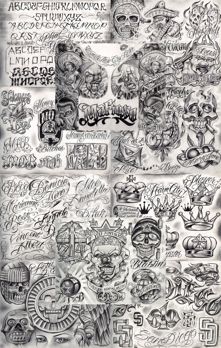 gangster tattoo flash