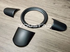 NEW 4 X MATTE BLACK 3 SPOKE STEERING WHEEL COVERS for MINI R50 R52 R53 Cooper