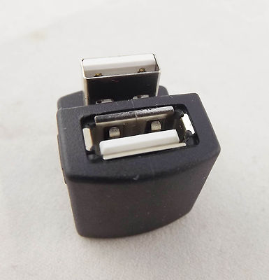 Adattatore USB 2.0 A 180 Gradi Da Maschio A Femmina – Convertitore Angolare Nero
