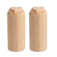 2pcs Wood Pottery Tools Stamps 0.8" Dia Wood Block Print Stamps Heart Pattern