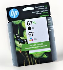 HP 67 2-pack Black Tri-color Original Ink Cartridges 3YP29AN 140 Fast SHIPOUT