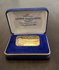 1973 1 Oz Gold Over Silver Art Bar Silver Creations Babe Ruth L/E 1000 # 75