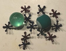 11 Vintage Metal Jacks  2 Balls New 