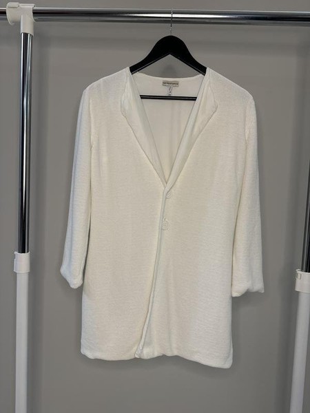 Men Emporio Armani Sweater White Cotton 34 / XS /