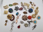VNTG LOT OF SINGLES RHINESTONE CRYSTAL CLIPS EARRINGS REPAIR OR REUSED  — photo 5