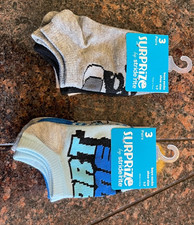 Surprize by Stride Rite Boys No Show Socks 6 Pairs NWT Gamer Theme Size 1-7