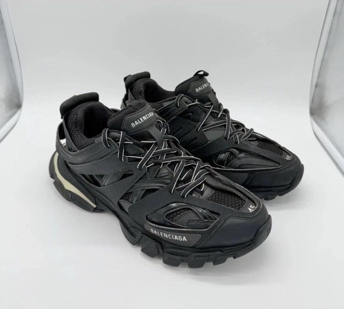 Balenciaga Mens Track LED Sneakers Size 12 Lace-Up Chunky Black Cushioned