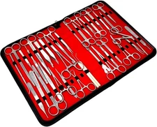 Veterinary Instruments Kit 157 Pcs Surgical Scissors Forceps Needle Holders Scal