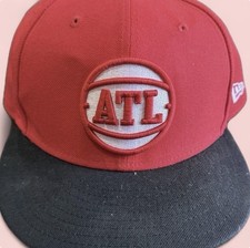 Atlanta Hawks New Era 9FIFTY Snapback Hat ATL Logo Red Black NBA