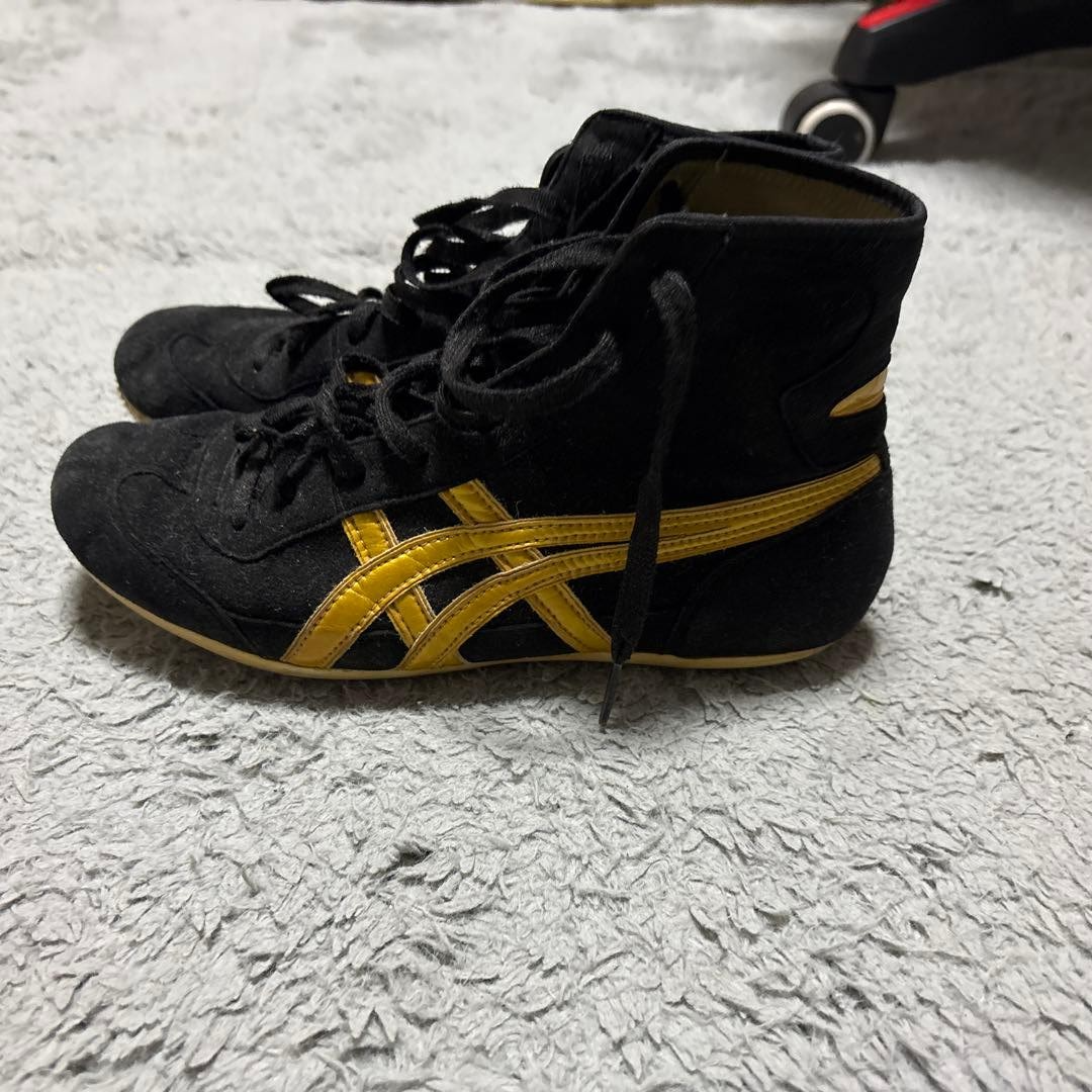 asics Og EX-EO Old Model TWR900 Wrestling Boxing Shoes Black Gold