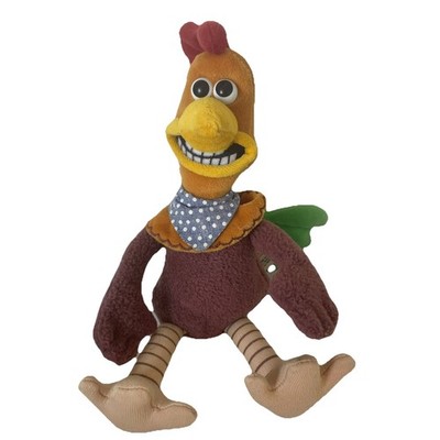 Dreamworks Aardman Vintage 1999 Hühnerauslauf Plüschtier sprechendes Spielzeug Rocky Golden Bear