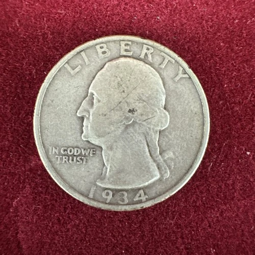 1934-D Washington Quarter - AG - About Good - 90% Silver