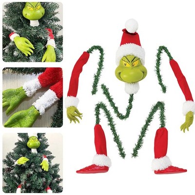 ''Christmas Grinch Ornament Set   5PCS Tree Decor Kit with Head, Hands & Feet