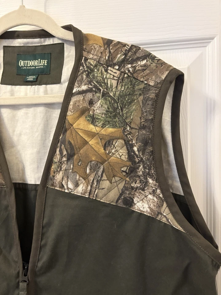 Outdoor Life REALTREE XTRA Hunting Vest Camo OLIVE From Sears Size Large NWT! - Image 4 of 4