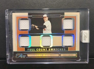 Coby Mayo Relic Full Count Swatches /25 2025 Panini Three and Two FCS-CM Orioles