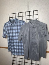 Lot of 2 Men SWISS TECH S/S Snap Front Closure Casual Shirts Size Med