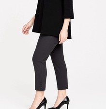 IC by Connie K Button Ankle Slim Crop Charcoal Stretch Pants XXL