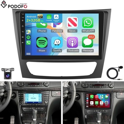 KAM+ 9'' Carplay Android 15 Autoradio GPS Für Mercedes Benz CLS E-Class W211 W219