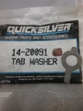 NEW QUICKSILVER 14-20091 QTY2 TAB WASHER Mercury, Mariner Outboard 45 50 80 90HP