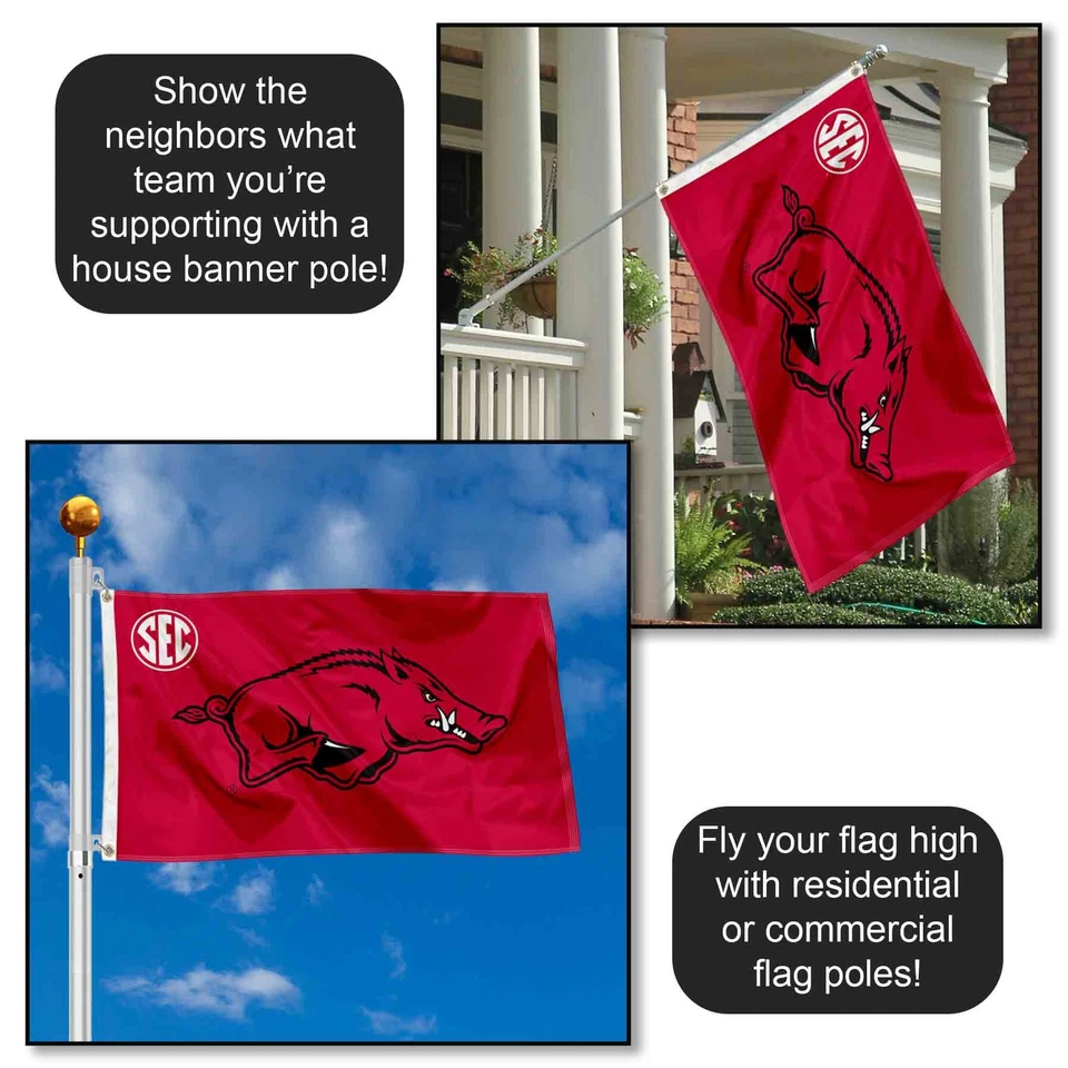 Arkansas Razorbacks SEC Large Outdoor Flag - Image 3 of 4