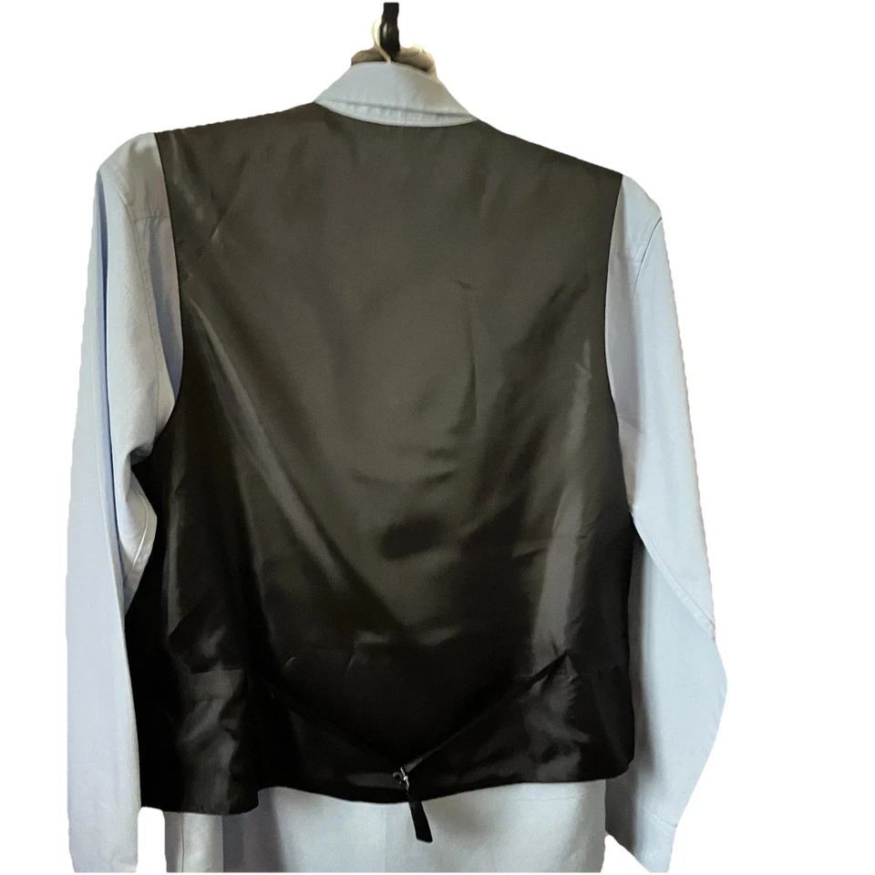 Chaleco Vesuvio Napoli In Italy Para Hombre Granate Frontal Negro Trasero Cubierto Botones Grande Foto 2 de 4