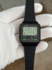 Raro orologio vintage Casio Golf gioco digitale modulo GG-9 227 JDM anni 80