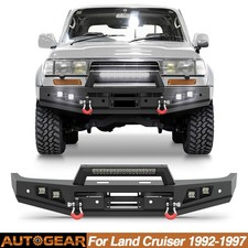 For 1992-1997 Toyota Land Cruiser Lc80 Steel Front Bumper Wlights Sensor Hole