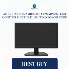 American Dynamics ADLCD22MPB 22" LCD Monitor MULTIPLE INPUT NO POWER CORD