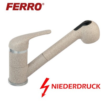 Sand Beige Spültischarmatur Niederdruck Küchenarmatur Brause Mischbatterie Küche