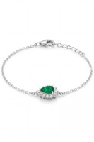 Latelita Phillippa Armband Smaragd Silber 925 Sterling Silber GrüN