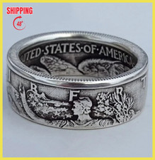 Silver Dollar Coin Ring Handmade Crafted Rare Silver Morgan Men Rings