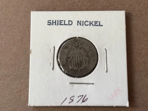 1876-P Shield Nickel — photo from the most recent tracked eBay sale