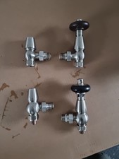 Traditional Radiator Valves Thermostatic Pair Angled TRV - Shannon | Hot Flow