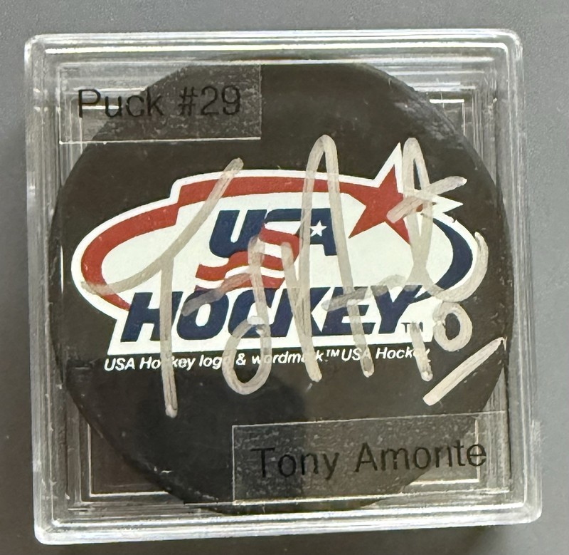 USA Hockey Official Licensed Autographed Puck Tony Amonte