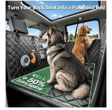 Dog Truck Seat Cover for Back Seat, Hard L -Full-Size Trucks, SUVs Black