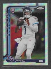 2025 Topps Chrome Football Cam Ward Rookie Refractor Tennessee Titans #314