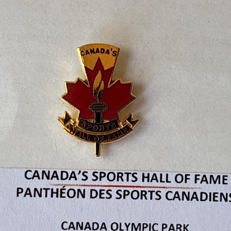 RARE/HISTORICAL NEW Vintage Sports Pin~Canada Sports Hall of Fame~Inlaid Pin~NIP