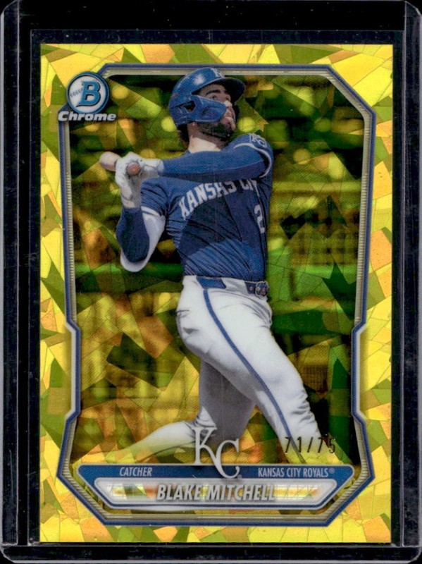 2026 Bowman Sapphire Blake Mitchell Chrome Prospects Yellow Refractor #/75