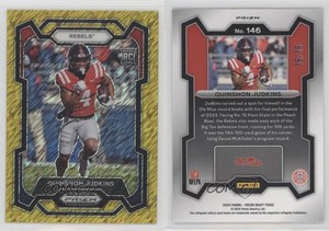 2024 Panini Prizm Draft Picks FOTL Gold Shimmer /15 Quinshon Judkins #146