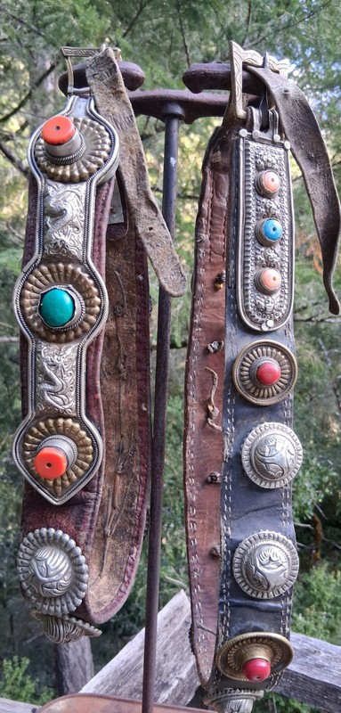 Antique 19th Century Tibetan belts.  Highly decorated. TWO BELTS