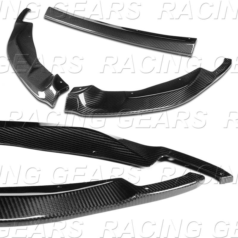 ALERÓN LABIAL PARACHOQUES DELANTERO FIBRA CARBONO ESTILO GT PARA BMW M3 M4 F80 F82 F83 15-19 Foto 2 de 4