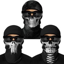 3PCS Balaclava Full Face Mask Ski Mask UV Protection Cover Motorcycle Full Fa...