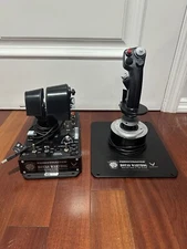 Thrustmaster HOTAS Warthog Flight Stick Throttle and Control Panel Used