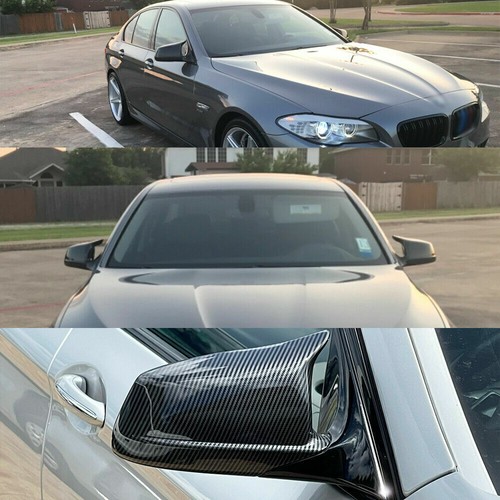 For 2011-13 BMW F10 F11 5Series M5 Carbon Fiber Style Door Rearview Mirror Cover - Foto 5 di 11