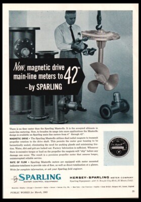 1963 Hersey Sparling Meter Co Water Equip El Monte CA-VTG trade ORIG. print ad