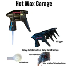 4 PCS  Heavy Duty Chemical Resistant Trigger Sprayer Spray Bottle Nozzle Head 