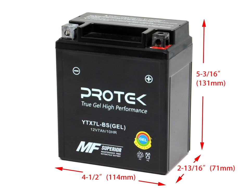 Batería de GEL YTX7L-BS YTZ8V 12V 7Ah para Honda CB250 Nighthawk CMX250C Rebel NX250 Foto 3 de 4