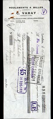 Levallois-Perret (92) KUGELLAGER ''C. VARAY Constructeur'' 1922